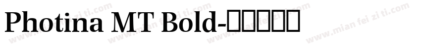 Photina MT Bold字体转换